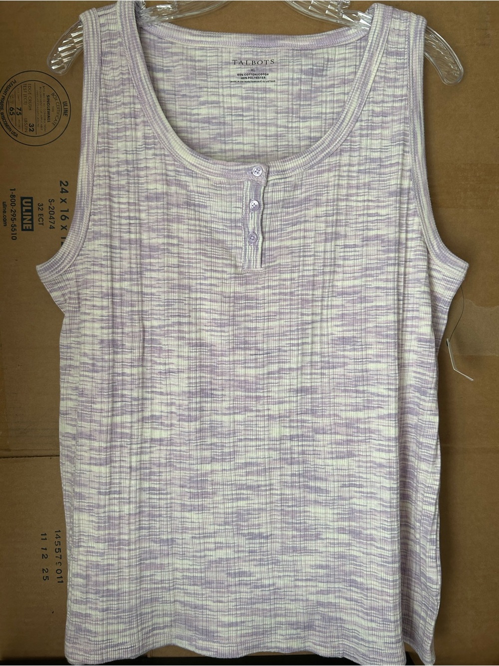 Talbots Ribbed Henley Top - Picture 2 of 2